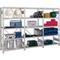 CLIP boltless shelving 150 (add-on unit), 2500 x 1000 x … galvanised, complete with six shelves